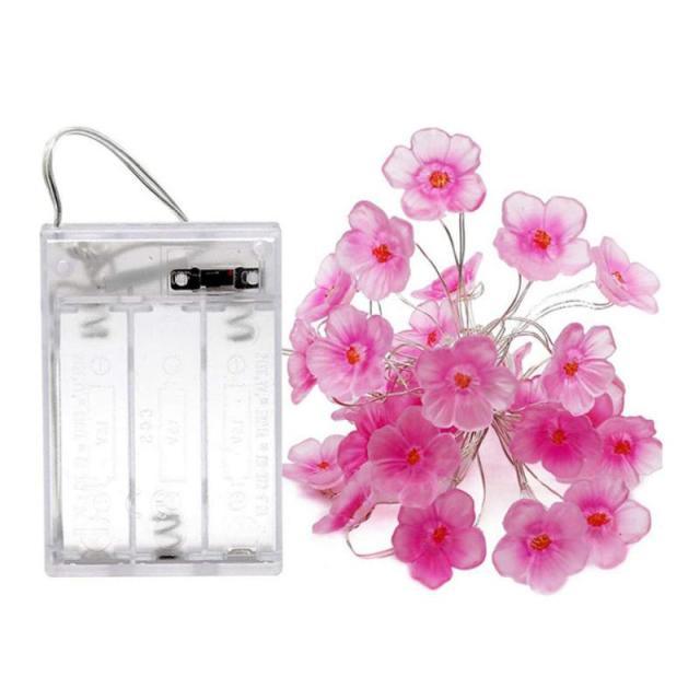Cherry Blossom LED String Lights, USB Powered, Warm White Glow