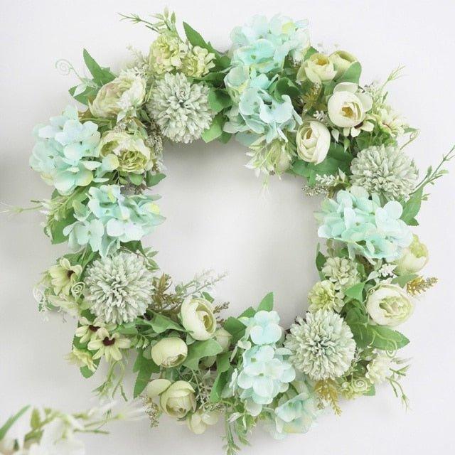 Artificial Floral Half Hoop Wreath