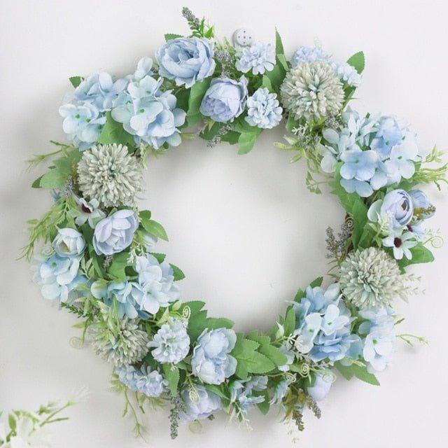 Artificial Floral Half Hoop Wreath