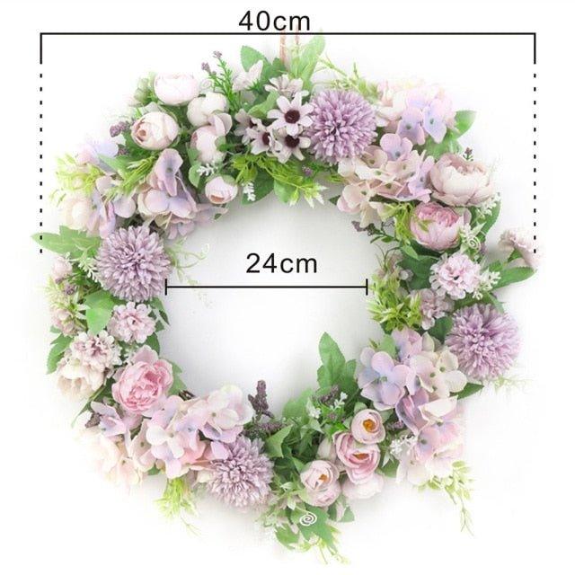 Artificial Floral Half Hoop Wreath