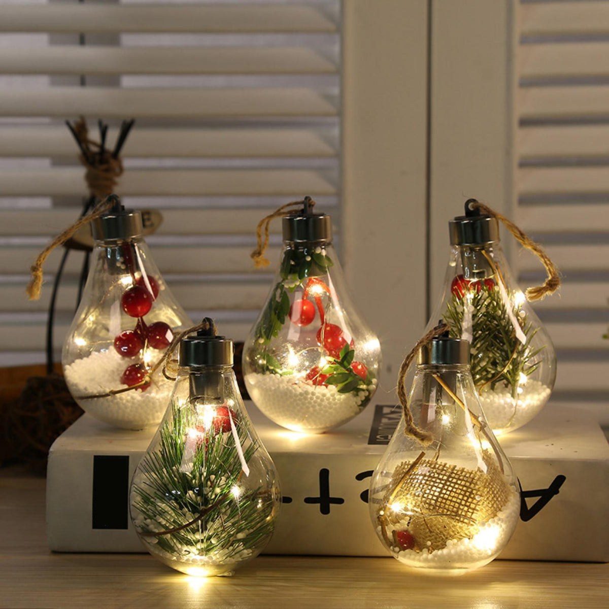 Transparent LED Luminous Hanging Night Light Ball