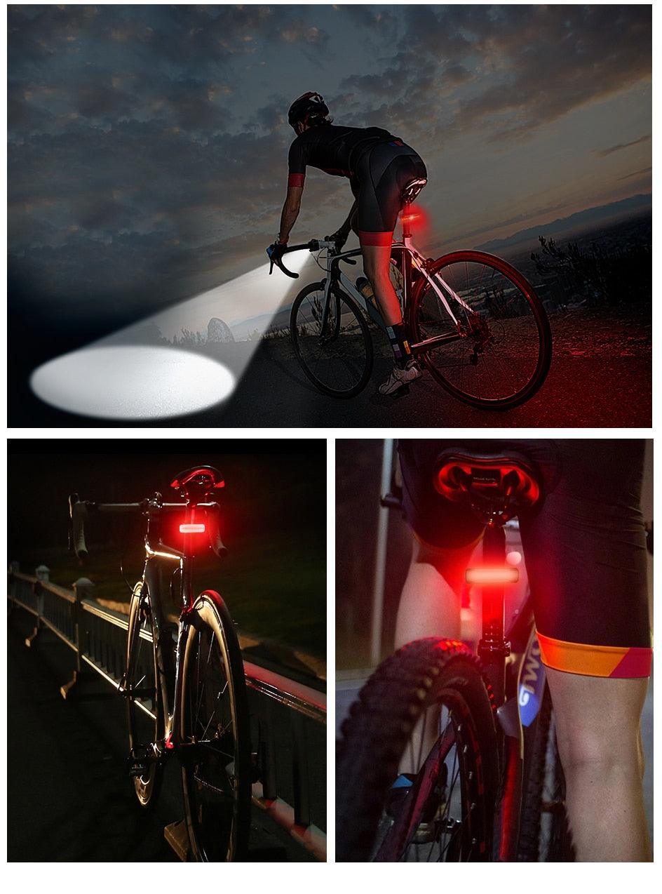 Bike Light Rainproof USB Rechargeable LED Bicycle Light Super Bright Flashlight Rechargeable Bicycle Light Bicycle Front Headlight LED Bike Headlight 3 Light Mode Fits All Bicycles Mountain Road