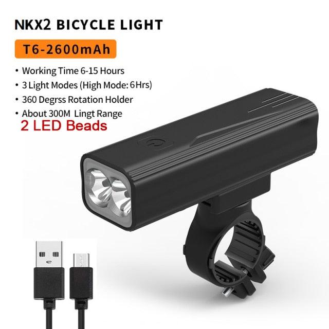 Bike Light Rainproof USB Rechargeable LED Bicycle Light Super Bright Flashlight Rechargeable Bicycle Light Bicycle Front Headlight LED Bike Headlight 3 Light Mode Fits All Bicycles Mountain Road