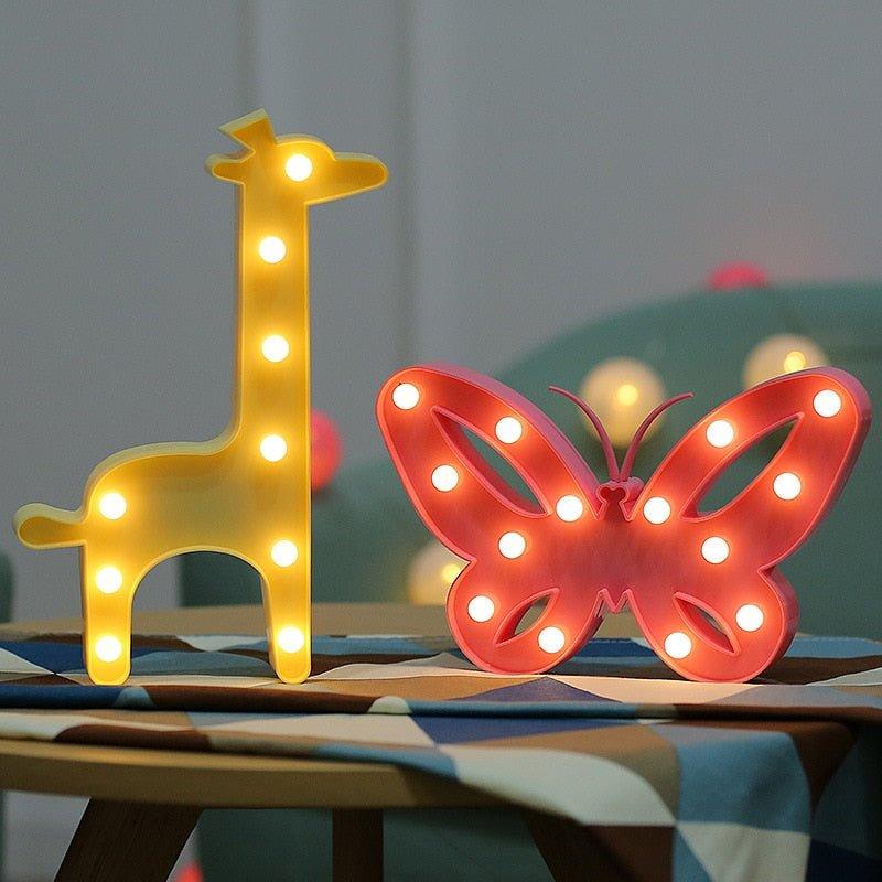 Animal Shaped LED Night Light, Perfect for Kids, Nursery & Party Décor