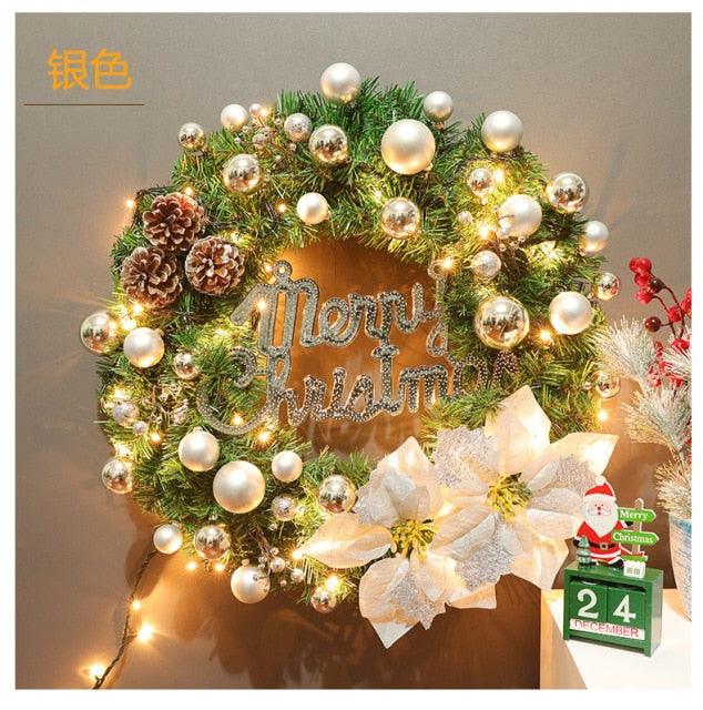Pre-Lit Christmas Garland & Wreath Decorations