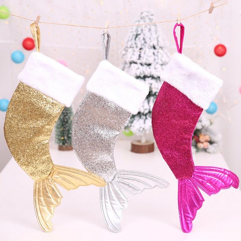 Sequin Christmas Stockings, 3 Designs