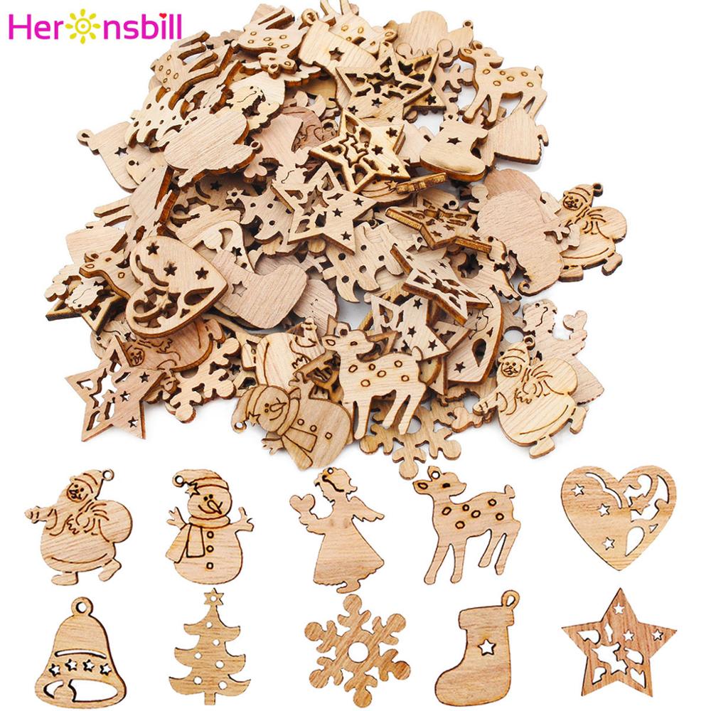 Wooden Christmas Tree Hanging Ornament