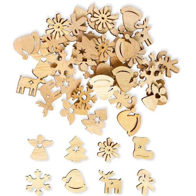 Wooden Christmas Tree Hanging Ornament