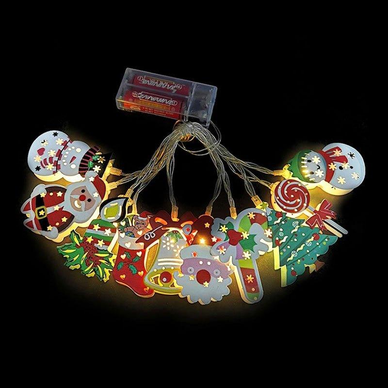 Christmas LED Light Ornaments, Santa, Snowman, Tree & Holiday Decor
