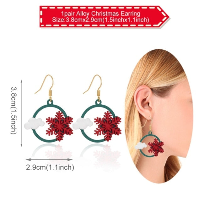Christmas Earrings Merry Christmas Decorations