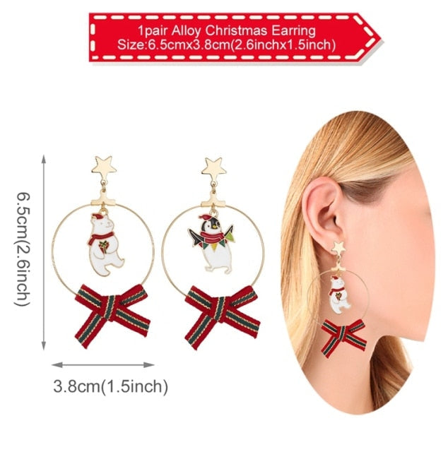 Christmas Earrings Merry Christmas Decorations