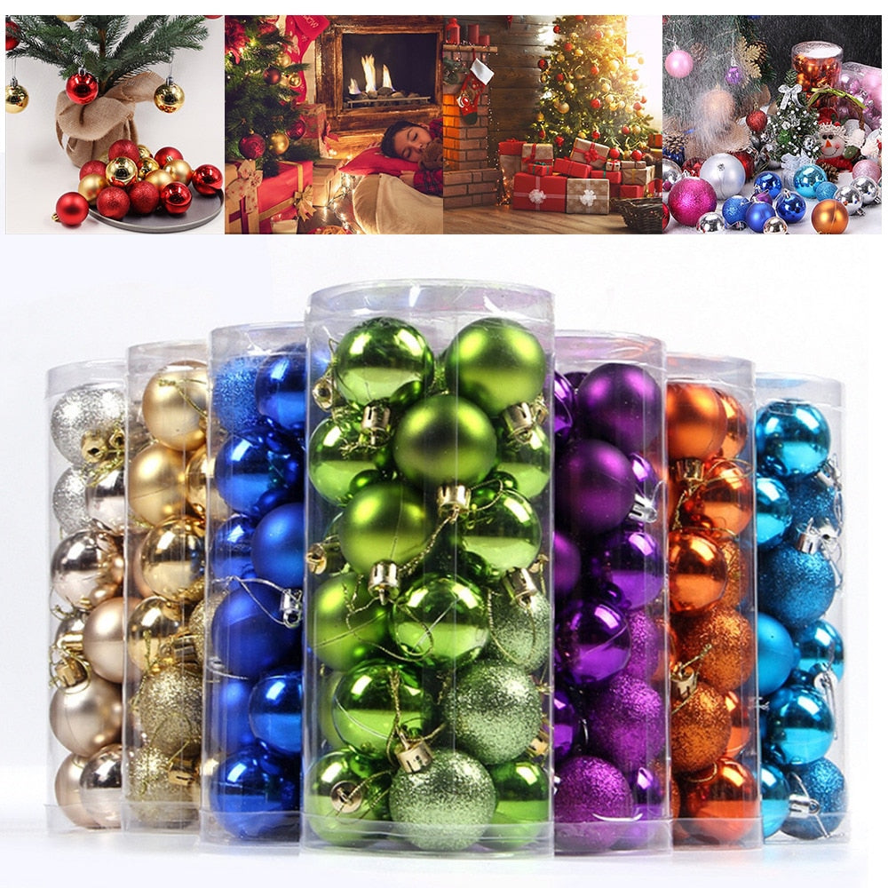 Shiny Colorful Christmas Ornament Balls