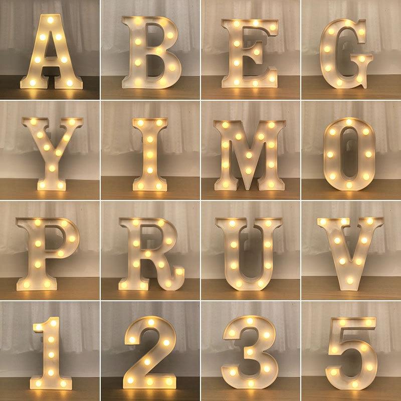 English Alphabet Lamp Ornaments For Christmas