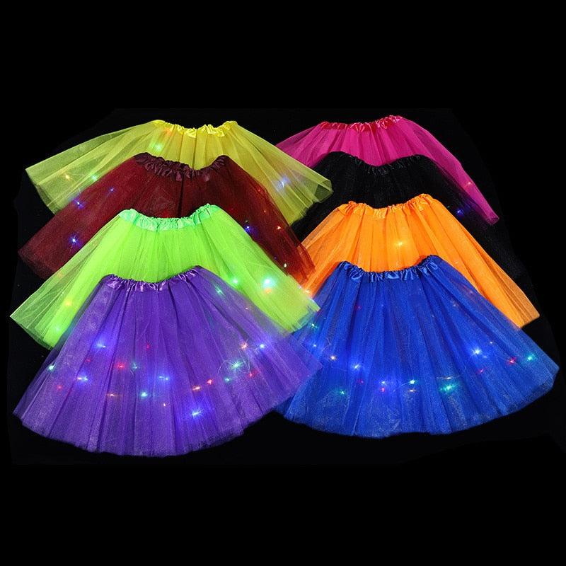 LED Skirt Glow Light Tutu Luminous Christmas Tree Gift