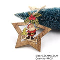 Star Shaped Wooden Pendant Ornaments