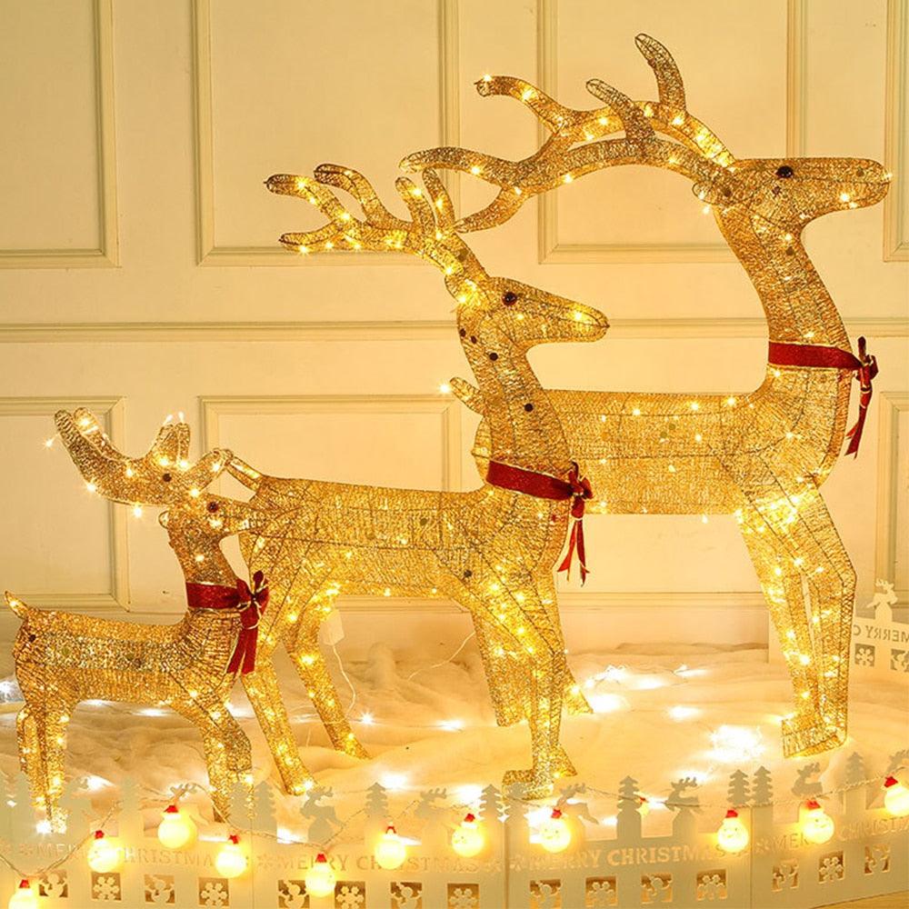 Lighted Reindeer Christmas Decorations, 30 to 50 cm