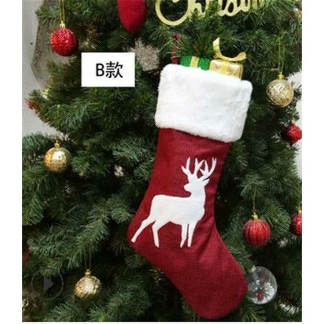 Plush Large Capacity Christmas Stocking