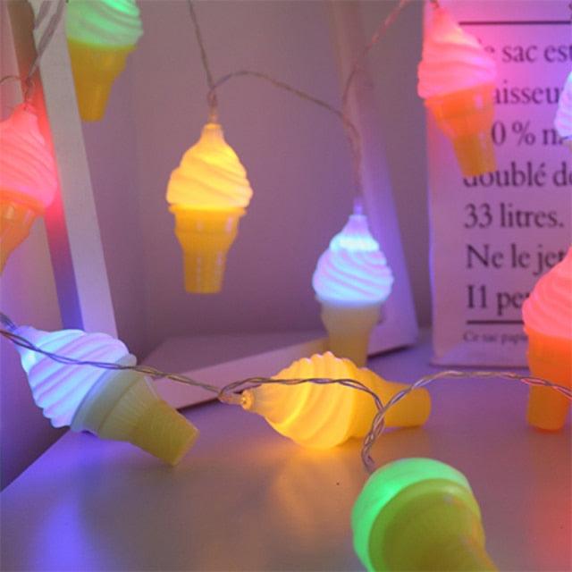 Ice-Cream LED Fairy String Lights, Mixed Power Options