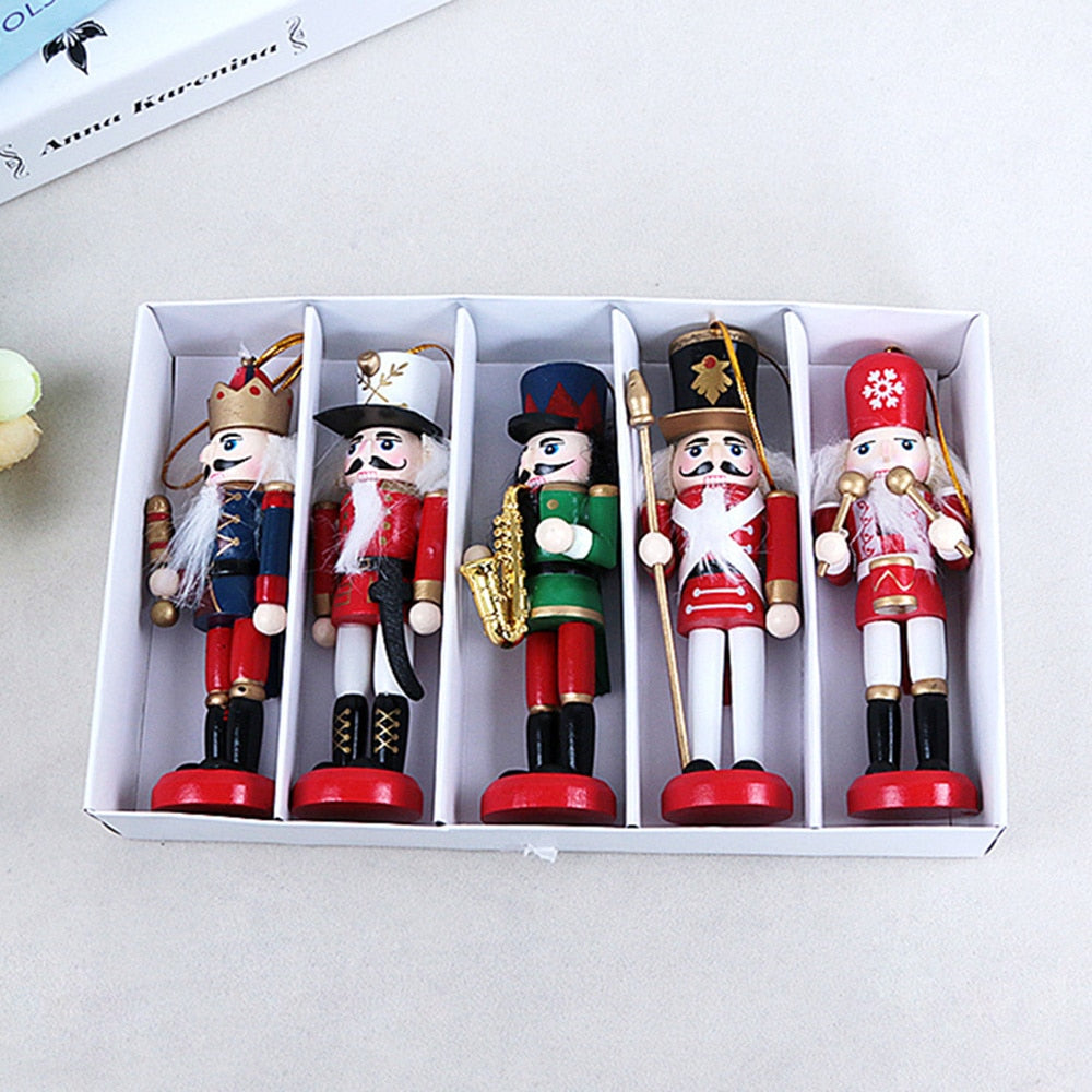 New Year Decor Kids Doll Wooden Nutcracker Soldier