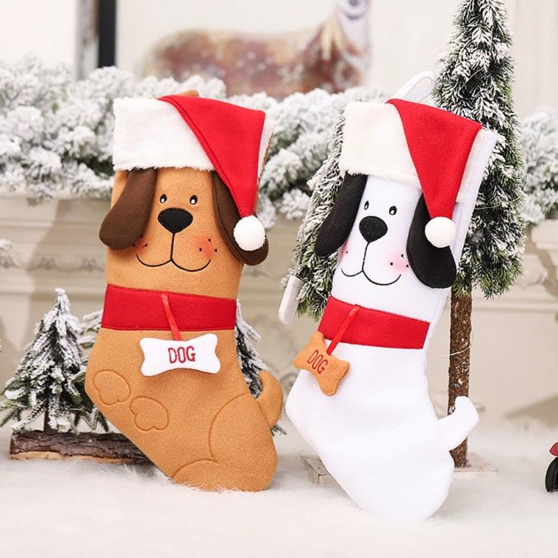 Plaid Pet Christmas Stockings, 2 Designs