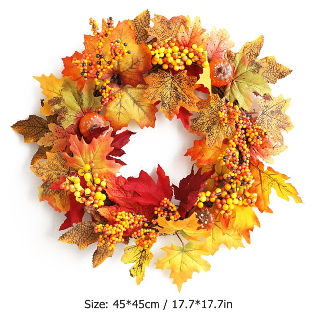 Autumn Themed Christmas Door Wreath