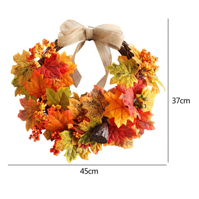 Autumn Themed Christmas Door Wreath