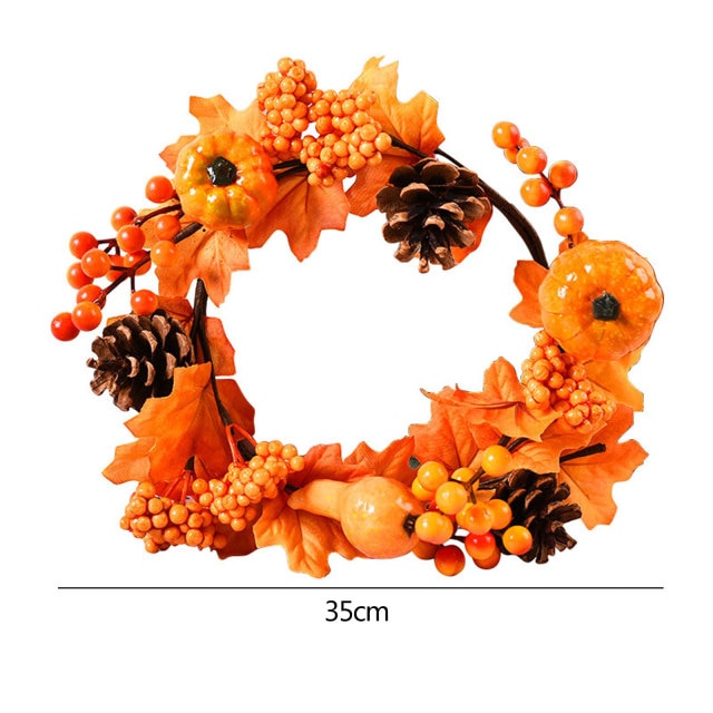 Autumn Themed Christmas Door Wreath