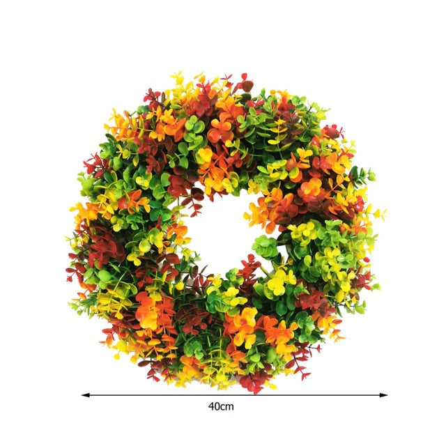 Autumn Themed Christmas Door Wreath