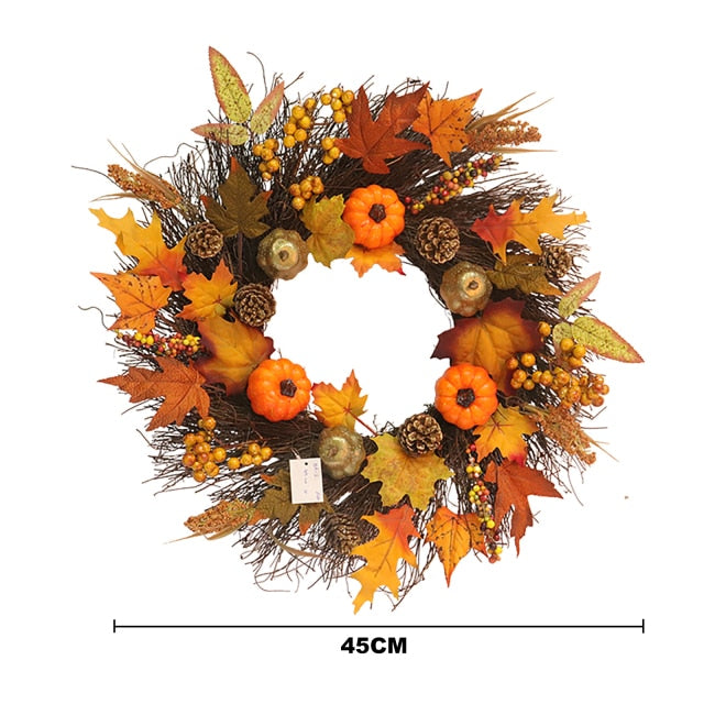 Autumn Themed Christmas Door Wreath