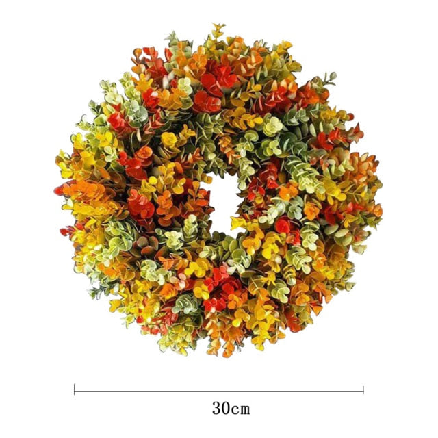 Autumn Themed Christmas Door Wreath