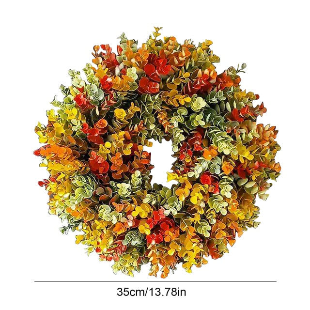 Autumn Themed Christmas Door Wreath