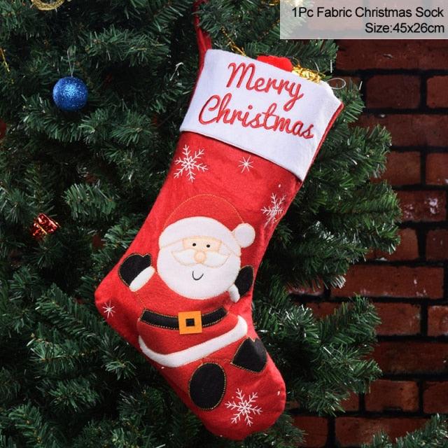Printed Snowfall, Tree & Deer Christmas Stockings, 11 Designs