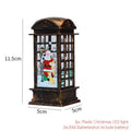 Santa Claus Snowman Lantern Light Merry Christmas