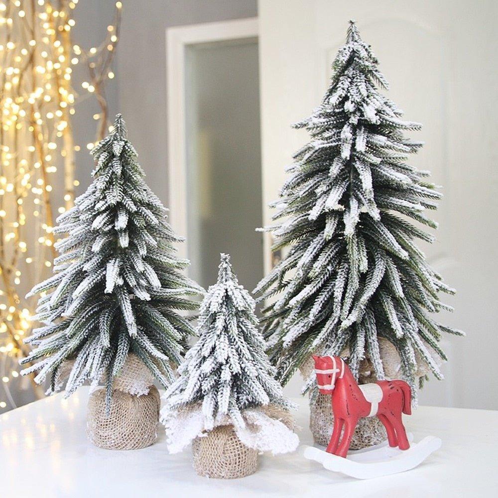 Mini Artificial Cedar Christmas Trees & Greenery