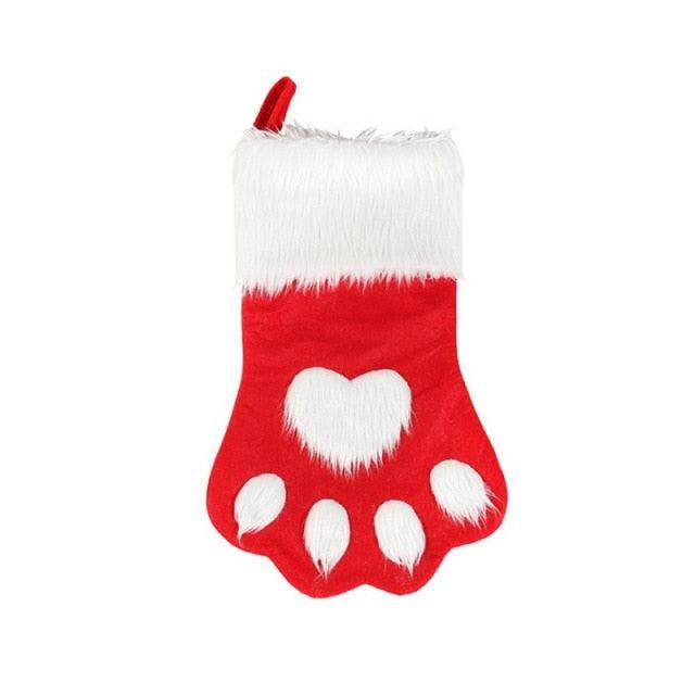 18 in Plaid Paw Pet Christmas Stocking