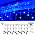 Christmas Tree Ornaments Curtain Snowflake String Light