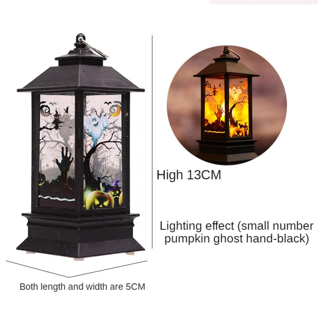 Santa Claus Snowman Lantern Light Christmas Tree Ornament