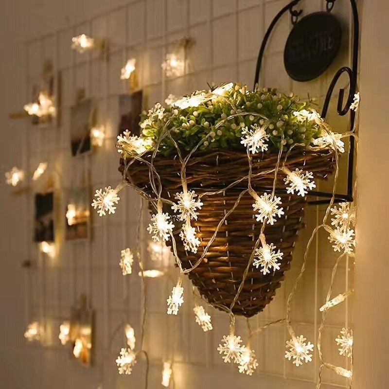 Snowflake LED String Lights, 1.5 to 6 m