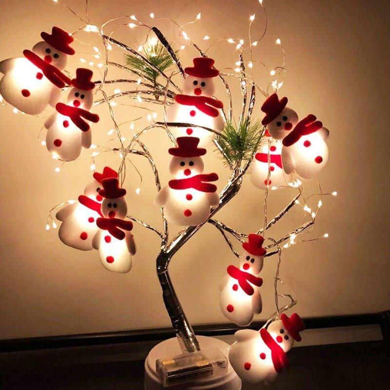 Battery-Operated Christmas Character LED String Lights