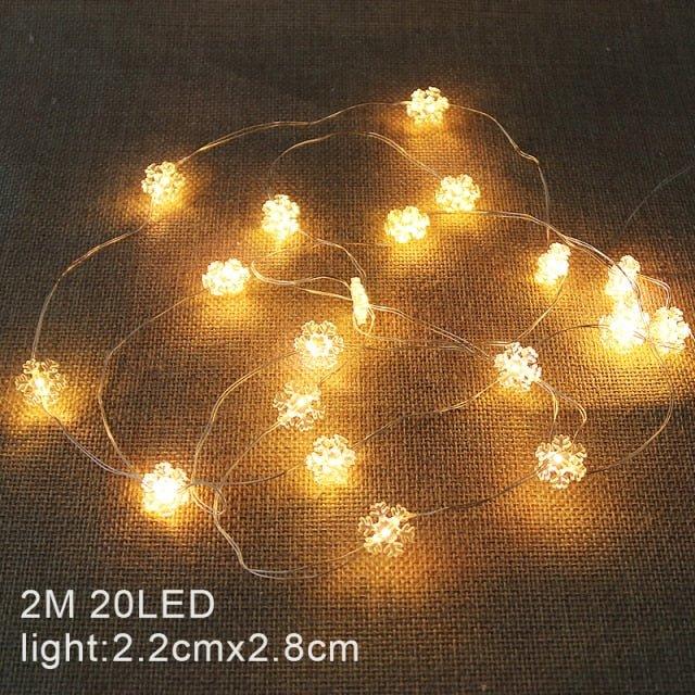 Battery-Operated Christmas Character LED String Lights