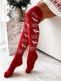 Christmas Women's Long Knitted Stockings