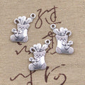 Antique Silver Christmas Stocking Pendants for Jewelry Making