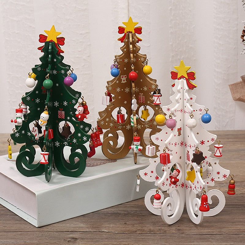 Christmas Tree Children's Handmade DIY Stereo Wooden Christmas Tree Scene