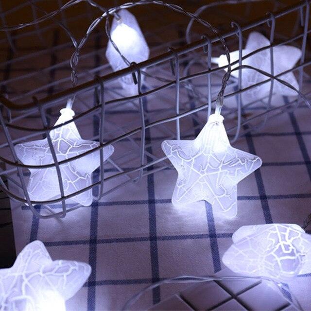 Cracked Star Fairy Lamp For Christmas Tree Decoration