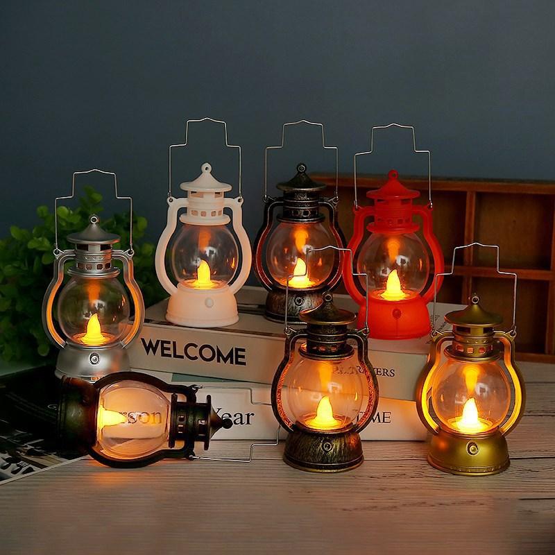 Christmas Oil LED Light Hanging Ornaments, Solar-Powered Lantern for Romantic Ambiance