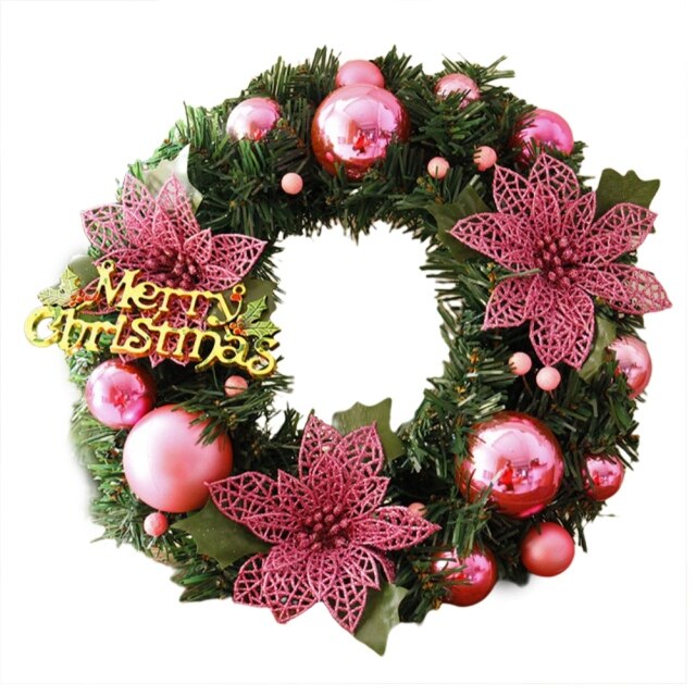 Elegant Christmas Door Wreath With Ornaments
