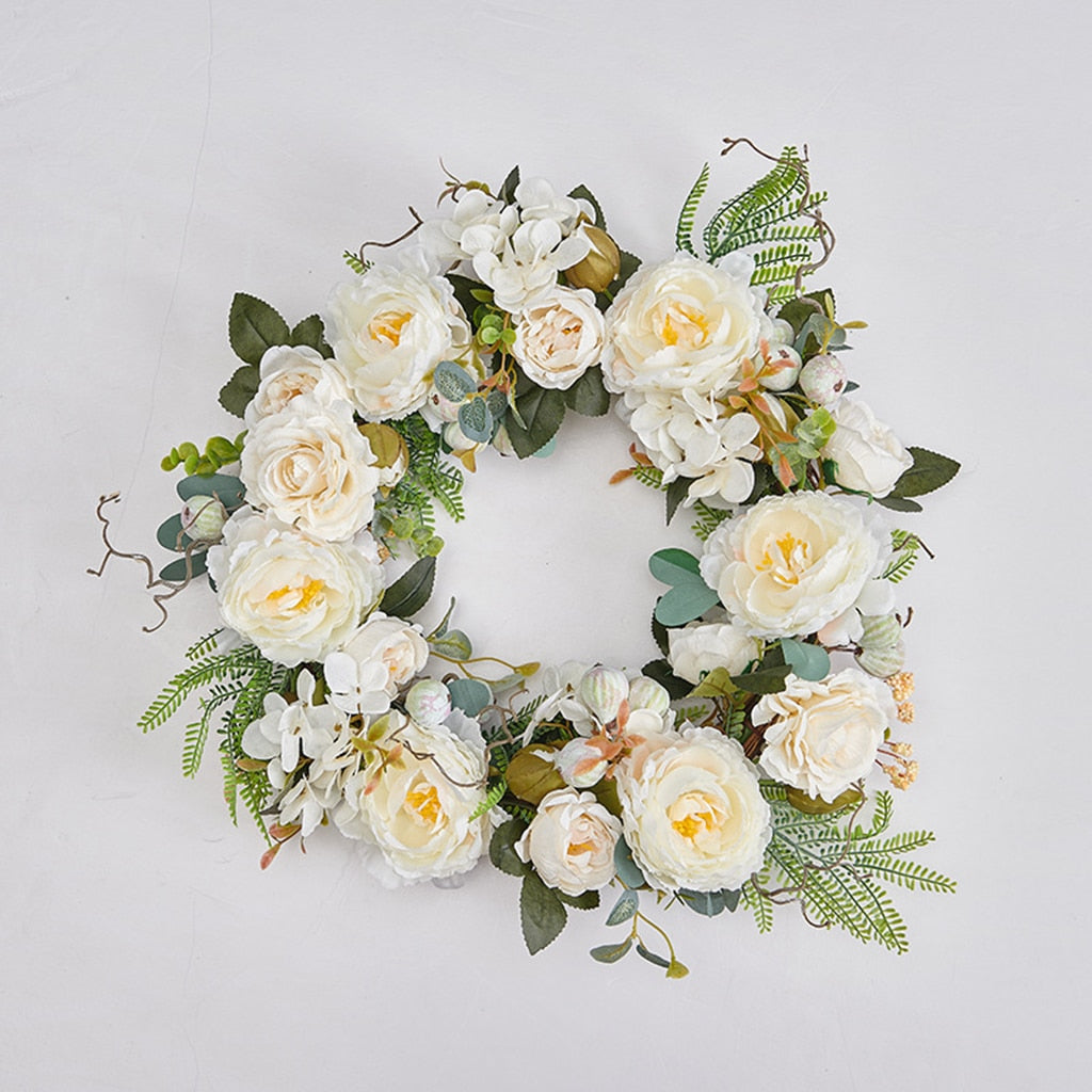Artificial Flower Wreath Peony Garland DIY