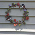 Creative Flowers Wreath Wall Art Lifelike Bird Garland