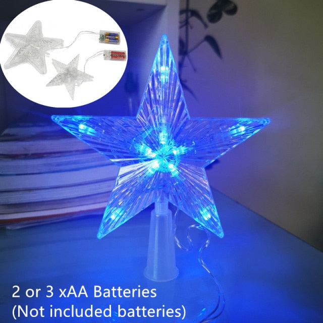 Gold Glitter Christmas Tree Topper Star