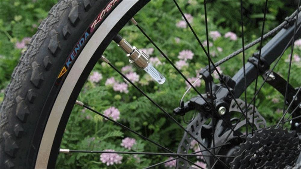 LED Neon Bike Wheel Tire Light Valve Dust Cap Spoke Light For Bicycle Cycling Warning Light Bicycle Flash Cap Light Bike Tire Wheel Valve Cap For Front And Rear Wheel Bicycle Motorcycle Tire Colorful Design